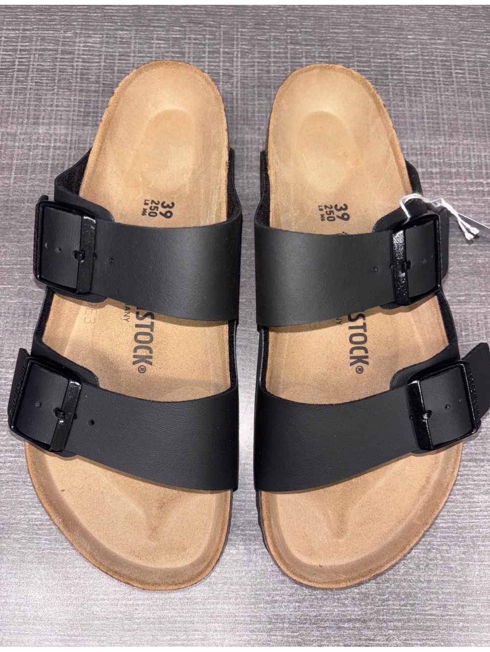 Women's Birkenstock Arizona Soft Footbed Sandals (Black) - US Size 8/EU Size 39